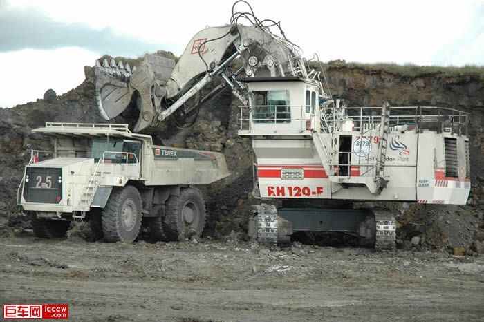 Broken Cross coal mine  loading Terex TR100 trucks.jpg